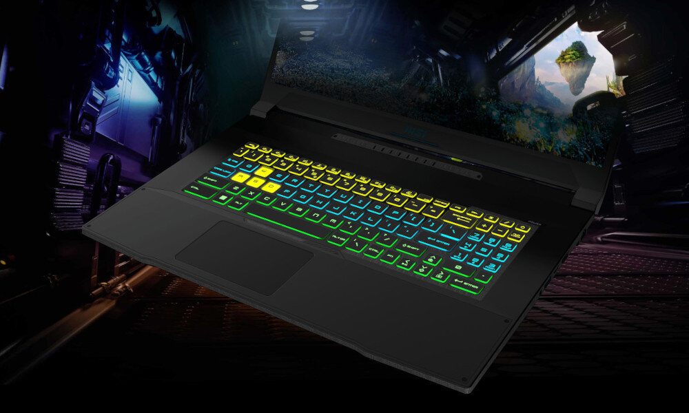 Laptop MSI Crosshair C12VG-246PL podświetlenie klawiatura klawisze efekty wygląd