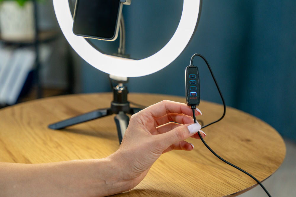 Lampa pierścieniowa XLINE SF200 6500K 3 barwy światła