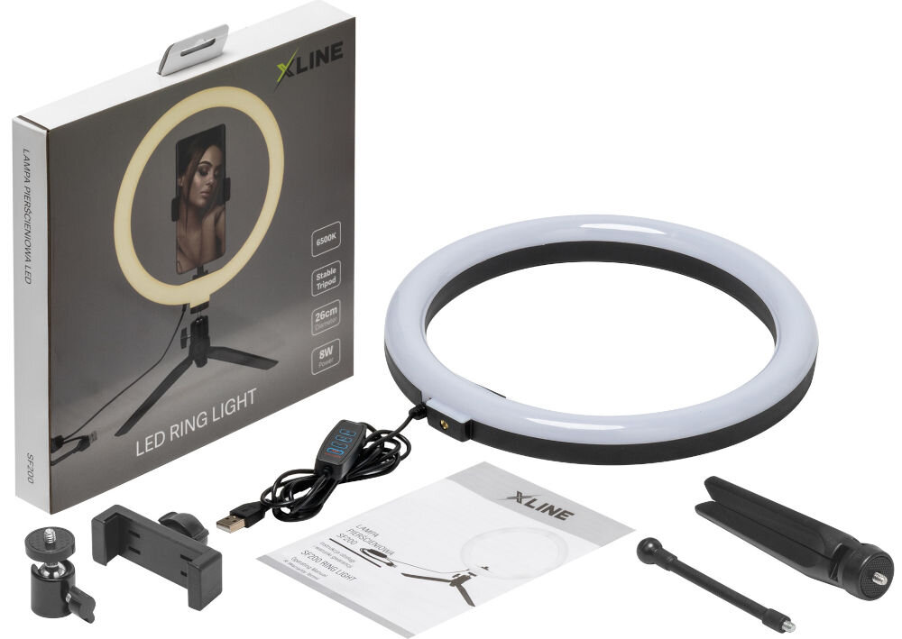 Lampa pierścieniowa XLINE SF200 elementy zestaw