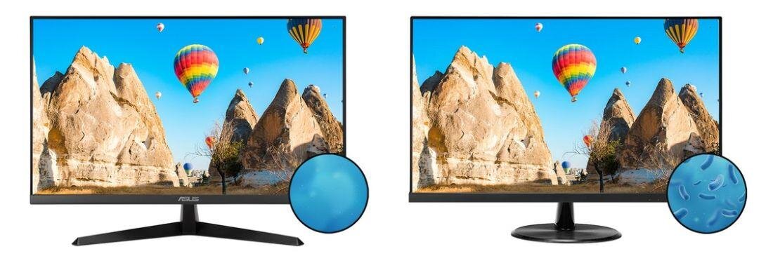 Monitor ASUS Eye Care VY279HE-W - powłoka antybakteryjna 