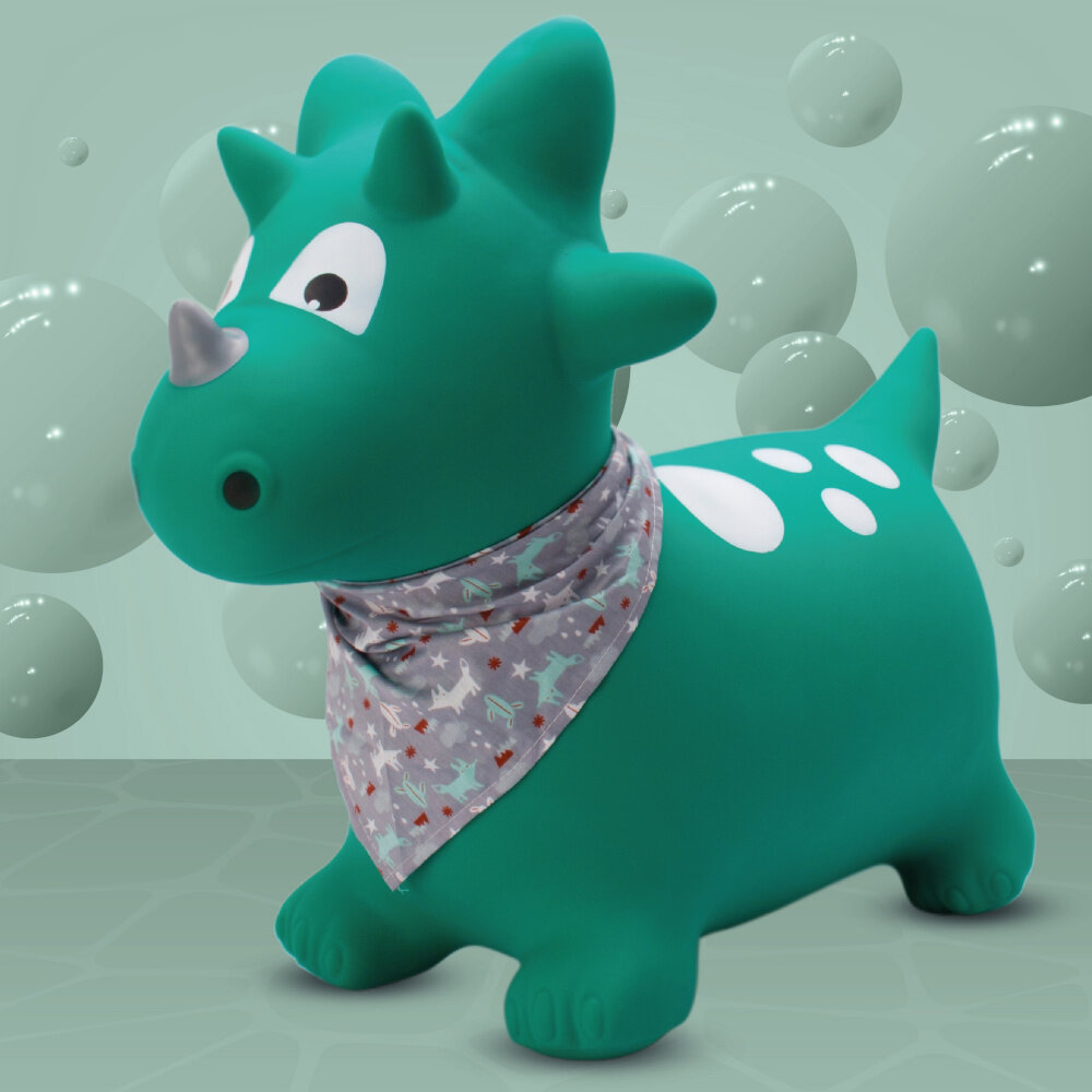 Skoczek SUN BABY Dino z bandaną J06.020.0.1 rozwoj koncentracji koordynacji wzrokowo-ruchowej kreatywnosci rozwoj umiejetnosci rozwiazywania problemow myslenie przestrzenne wyobraznia radzenie sobie ze stresem i emocjami swietna forma zabawy wszechstronny rozwoj