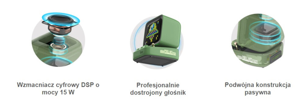 Głośnik mobilny DIVOOM Ditoo Mic - obsługa kart microSD