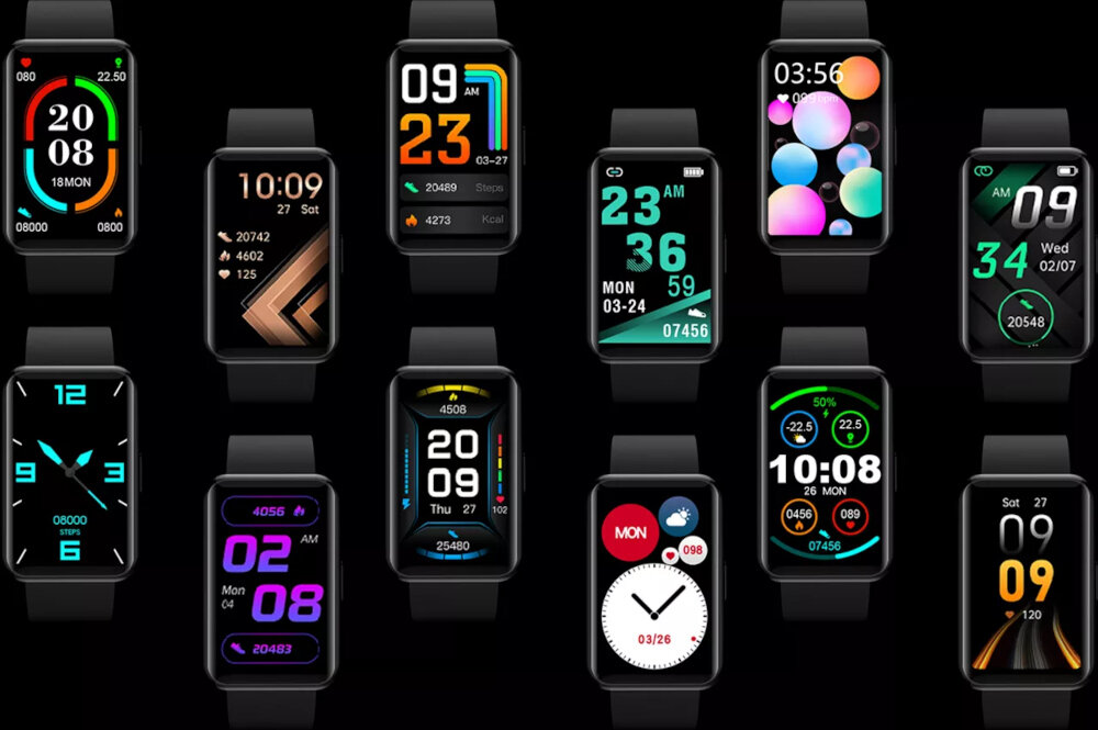 Smartwatch BLACKVIEW R5 ekran bateria czujniki zdrowie sport pasek ładowanie pojemność rozdzielczość łączność sterowanie krew puls rozmowy smartfon aplikacja