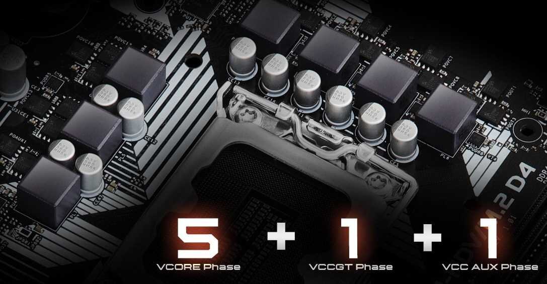 Płyta główna ASROCK B760M-HDV M.2 D4 - zasilanie