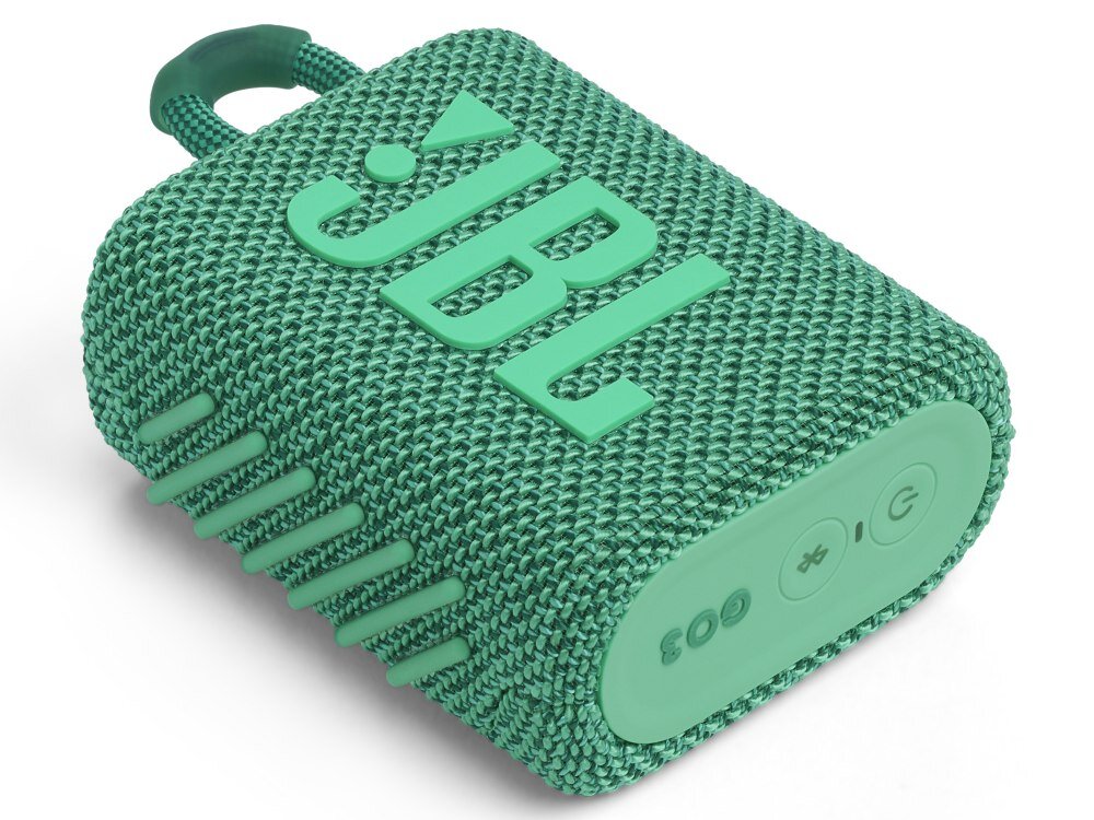 Głośnik mobilny JBL GO 3 Eco jakość dźwięk wykonanie transmisja bluetooth wodoszczelna pyłoszczelna obudowa akumulator