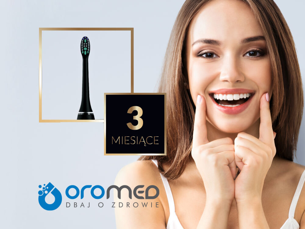 Końcówka szczoteczki OROMED Oro-Sonic X Pro (2 szt.) wymiana co 3 miesiące