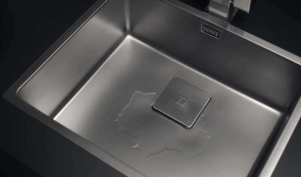 TEKA Flexlinea RS15 40.40 115000061 powłoka hydrofobowa zlewozmywak odprowadzanie woda stal krople czystość