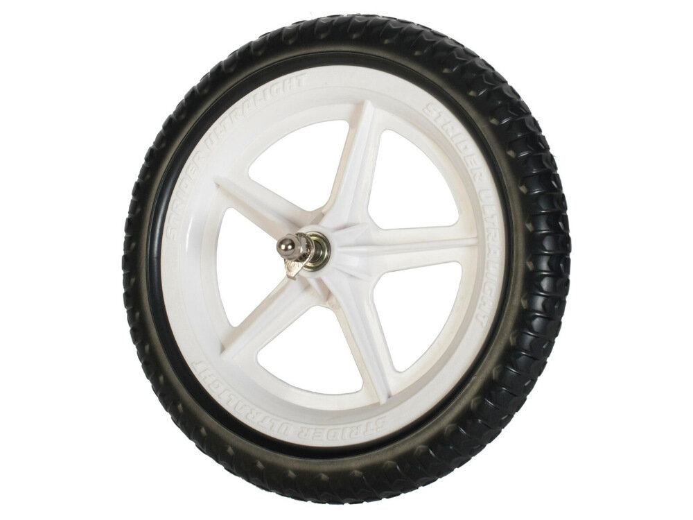 Koło do rowerka biegowego STRIDER UltraLight PWHEEL-12-UL-WH 12 cali Biały stylowe ultralekkie do modeli rowerków STRIDER 12 cali na trawie piasku chodniku w 6 kolorach w kolorze Białym