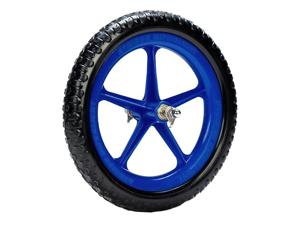 Koło do rowerka biegowego STRIDER UltraLight PWHEEL-12-UL-BL 12 cali Niebieski stylowe ultralekkie do modeli rowerków STRIDER 12 cali na trawie piasku chodniku w 6 kolorach w kolorze niebieskim