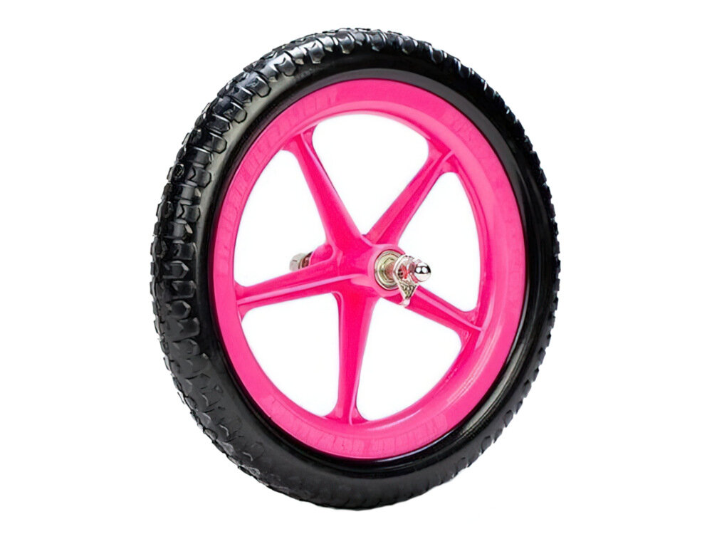 Koło do rowerka biegowego STRIDER UltraLight PWHEEL-12-UL-PK 12 cali Różowy stylowe ultralekkie do modeli rowerków STRIDER 12 cali na trawie piasku chodniku w 6 kolorach w kolorze Różowym