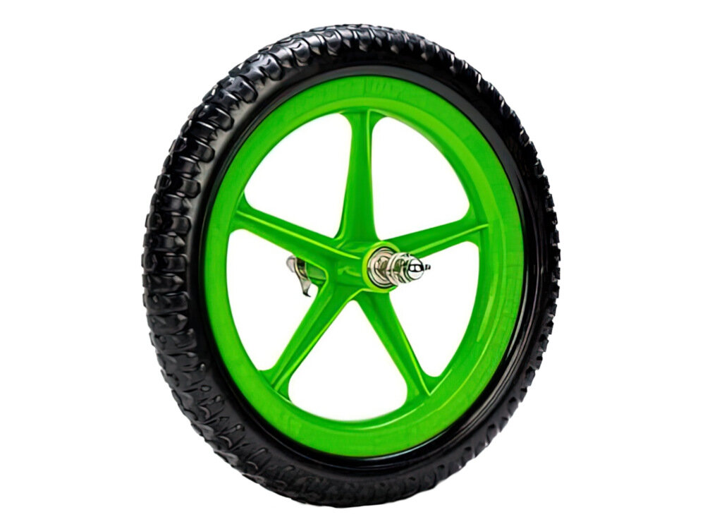 Koło do rowerka biegowego STRIDER UltraLight PWHEEL-12-UL-GN 12 cali Zielony stylowe ultralekkie do modeli rowerków STRIDER 12 cali na trawie piasku chodniku w 6 kolorach w kolorze Zielonym