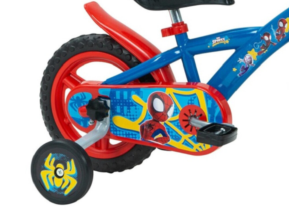 Rower dziecięcy MARVEL Spiderman 12 cali dla chłopca 12-calowe koła dla dzieci w wieku od 3 do 5 lat boczne kółka łańcuch stylowa osłona
