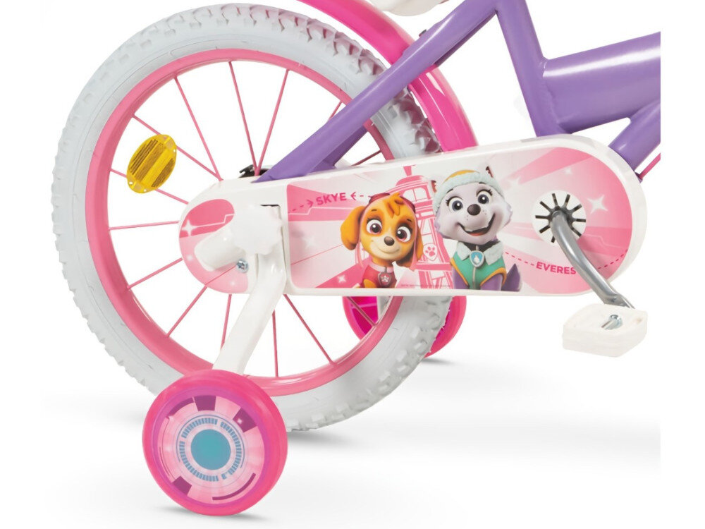 Rower dziecięcy NICKELODEON Psi Patrol 16 cali dla chłopca 14-calowe koła dla dzieci w wieku od 4 do 6 lat boczne kółka łańcuch stylowa osłona