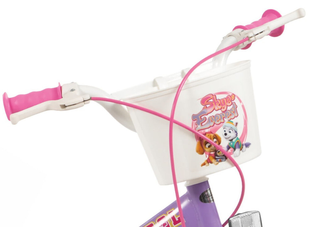 Rower dziecięcy NICKELODEON Psi Patrol 16 cali dla chłopca ukryty kierownicy antypoślizgowy materiał dobrze wyprofilowane przedni koszyk z ulubionymi postaciami z Psiego Patrolu