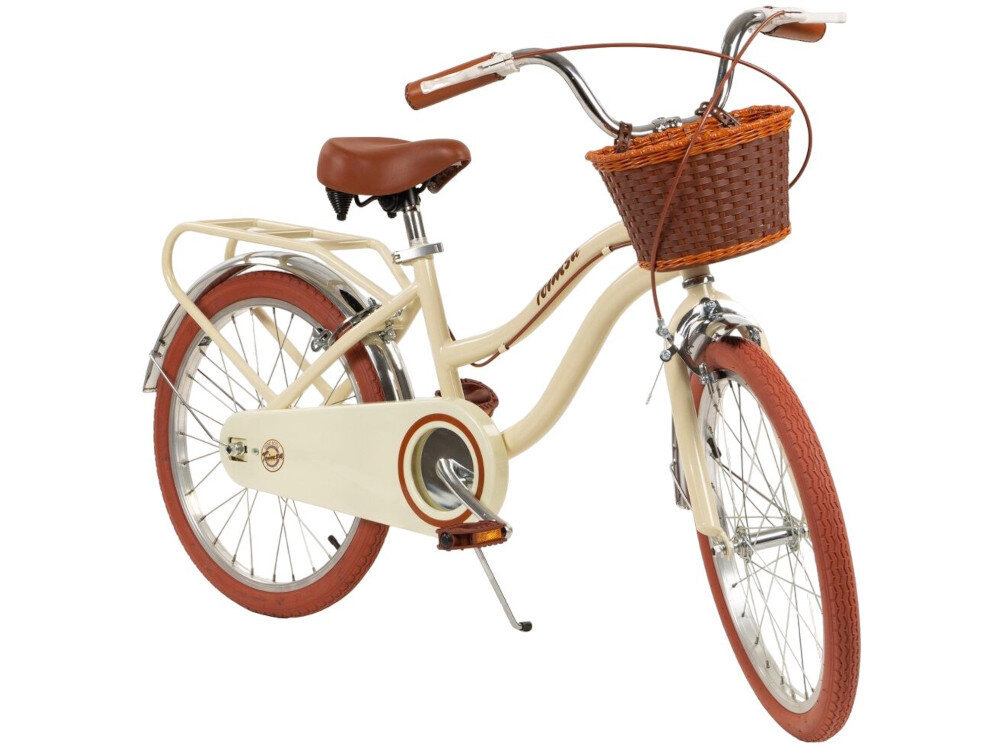 Rower dziecięcy TOIMSA Vintage 20113 20 cali dla dziewczynki Beżowy w beżowym kolorze dla dziewczynek w wieku od 7 do 9 lat stabilny osłona łańcucha retro design