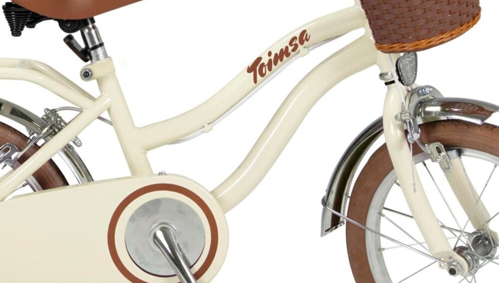 Rower dziecięcy TOIMSA Vintage 20113 20 cali dla dziewczynki Beżowy rama 11-calowa stalowa odporność na uszkodzenia mechaniczne i działanie czynników zewnętrznych waga 12,5 kg