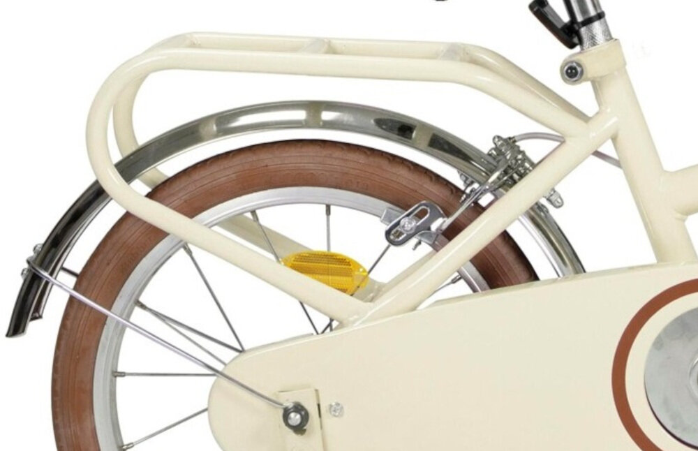 Rower dziecięcy TOIMSA Vintage 20113 20 cali dla dziewczynki Beżowy szerokie błotniki bagażnik
