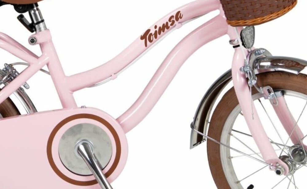 Rower dziecięcy TOIMSA Vintage 20111 20 cali dla dziewczynki Różowy rama 11-calowa stalowa odporność na uszkodzenia mechaniczne i działanie czynników zewnętrznych waga 12,5 kg