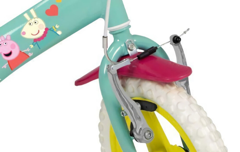 Rower dziecięcy TOIMSA Świnka Peppa 12 cali dla dziewczynki hamulce przedni V-BREAK niezawodne lekkie