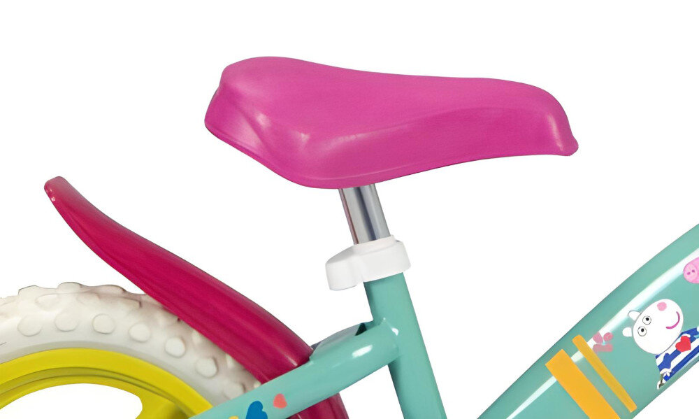 Rower dziecięcy TOIMSA Świnka Peppa 12 cali dla dziewczynki siodełko wygodne piankowe błotniki