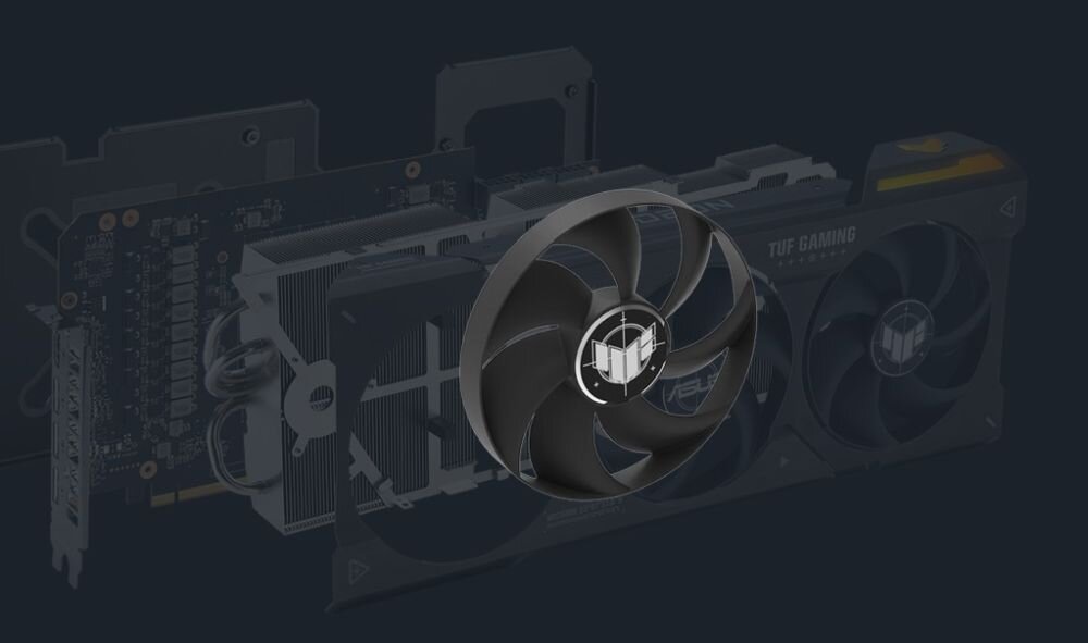 Karta graficzna ASUS TUF Gaming Radeon RX 7900 XT OC Edition 20GB - Wentylatory Axial-tech  