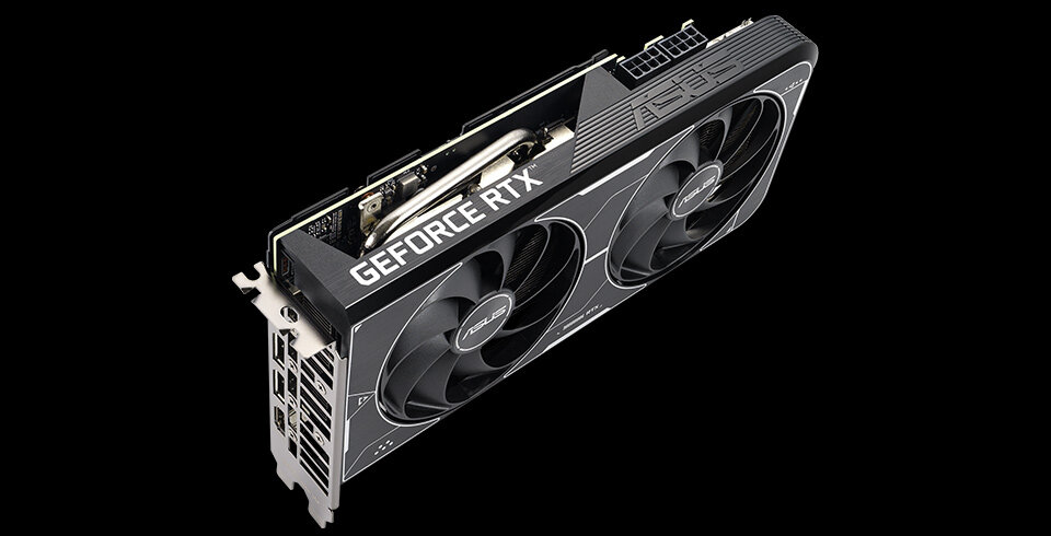 Karta graficzna ASUS GeForce RTX 3060 Ti Dual LHR 8GB - Design dwuslotowy 