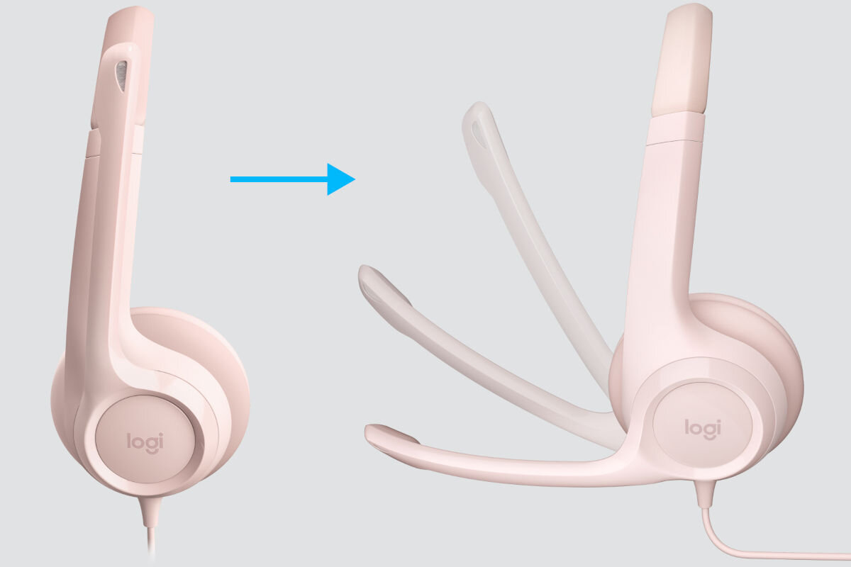 Słuchawki LOGITECH H390 Biały obrotowy mikrofon redukcja szumów regulacja