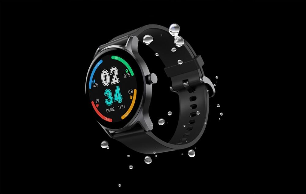 Smartwatch HAYLOU GS  ekran bateria czujniki zdrowie sport pasek ładowanie pojemność rozdzielczość łączność sterowanie krew puls rozmowy smartfon aplikacja 