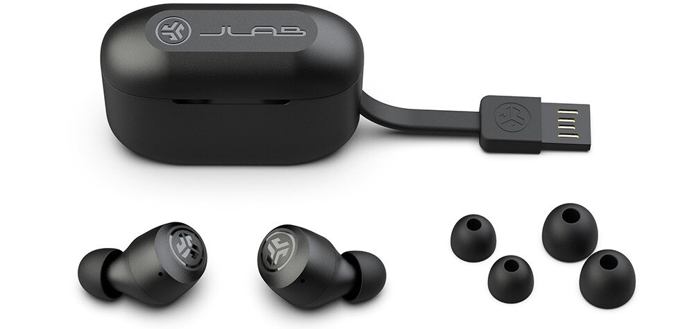 Słuchawki dokanałowe JLAB Go Air POP bezprzewodowa łączność bluetooth czas pracy czas działania dual connect dźwięk rozmiar EQ3 udogodnienia sterowanie rozrywka odporność zestaw