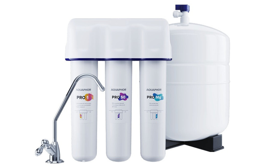 Filtr AQUAPHOR Osmo Pro 50 Wkład 2 w 1 dwa tradycyjne wkłady filtracyjne włókna AQUALEN membrana RO ochrona