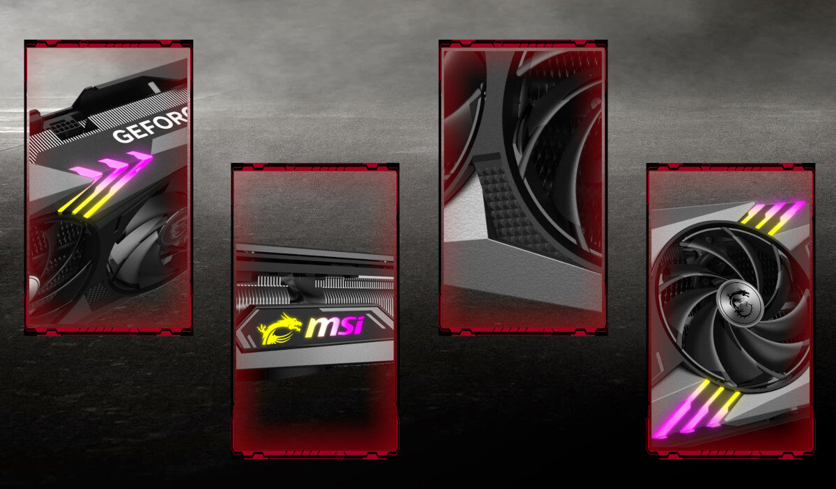 Karta graficzna MSI GeForce RTX 4070 Ti Gaming Trio 12GB DLSS 3 styl design podświetlenie