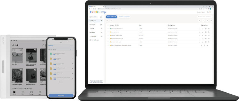 Czytnik E-Booków ONYX Boox Leaf 2 Biały łączność Wi-Fi Bluetooth