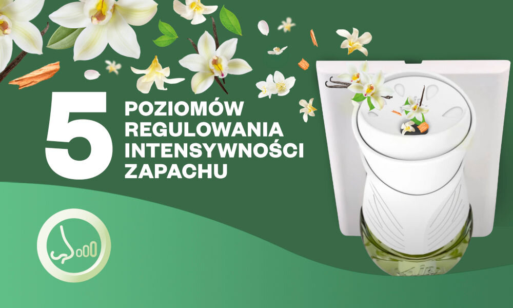 Wkład do odświeżacza powietrza AIR WICK Drzewo Sandałowe i Zmysłowa Wanilia 19 ml 5 poziomów intensywności