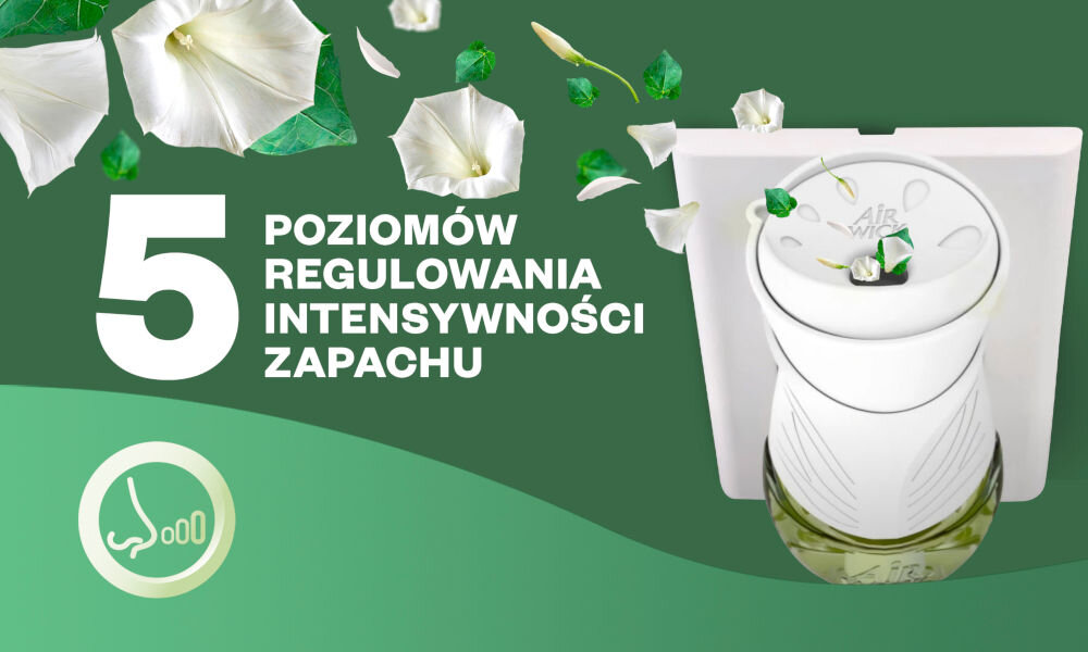 Wkład do odświeżacza powietrza AIR WICK Księżycowa Lilia Otulona Satyną 19 ml 5 poziomów intensywności