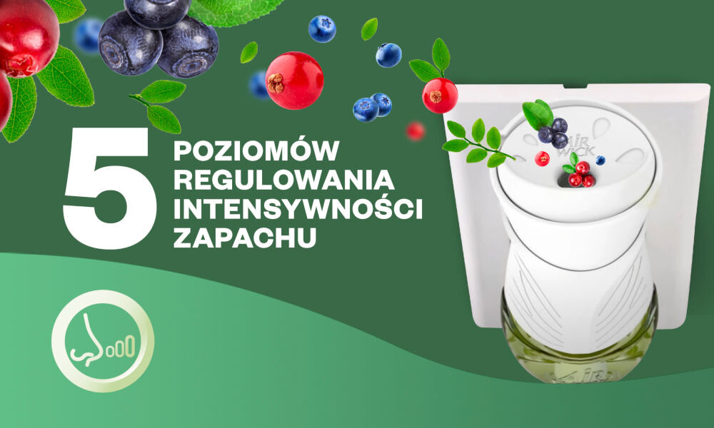Wkład do odświeżacza powietrza AIR WICK Deszczowa Świeżość Lasów Amazonii 19 ml 5 poziomów intensywności