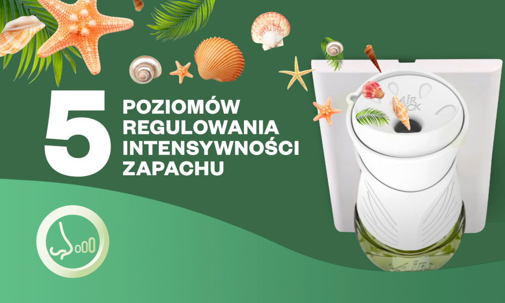 Wkład do odświeżacza powietrza AIR WICK Rajska Plaża 19 ml 5 poziomów intensywności