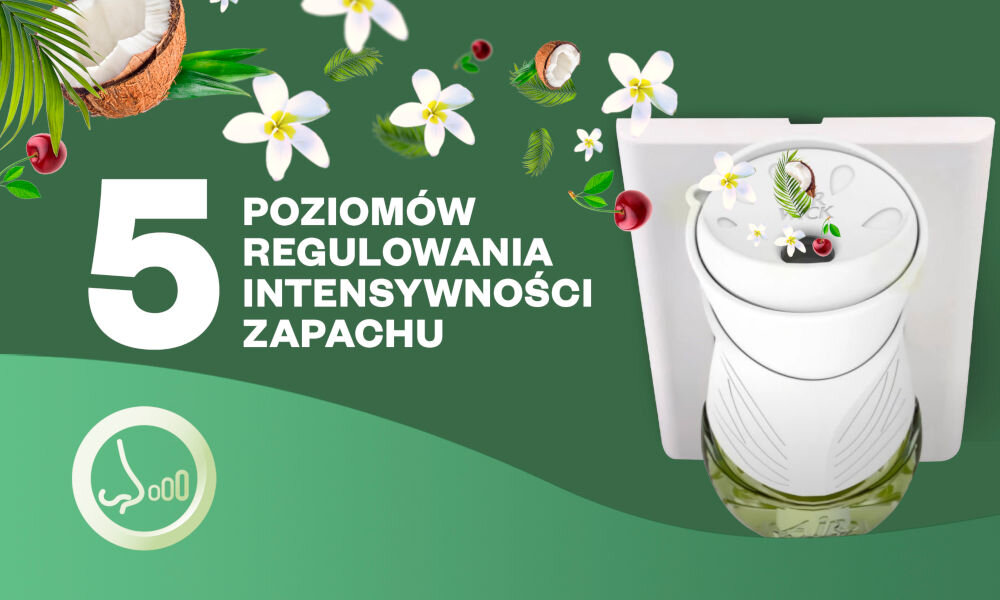 Wkład do odświeżacza powietrza AIR WICK Kokos i Kwiat Migdałowca 19 ml5 poziomów intensywności