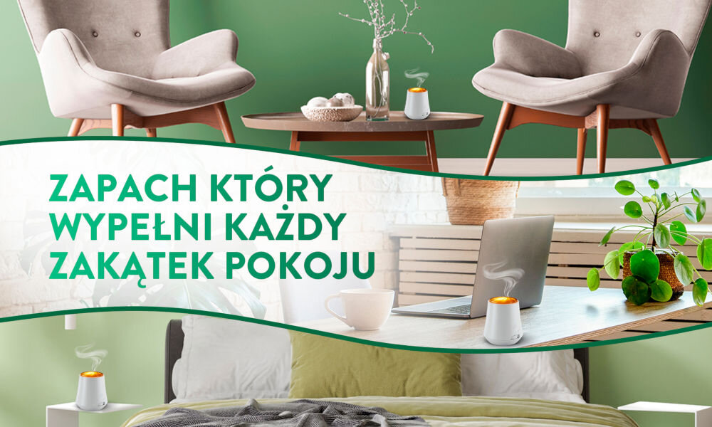 Odświeżacz powietrza AIR WICK Szczęście Aromatyczna Mgiełka Ananas, brzoskwinia i dzika mięta 20 ml zapach który wypełni każdy zakątek pokoju