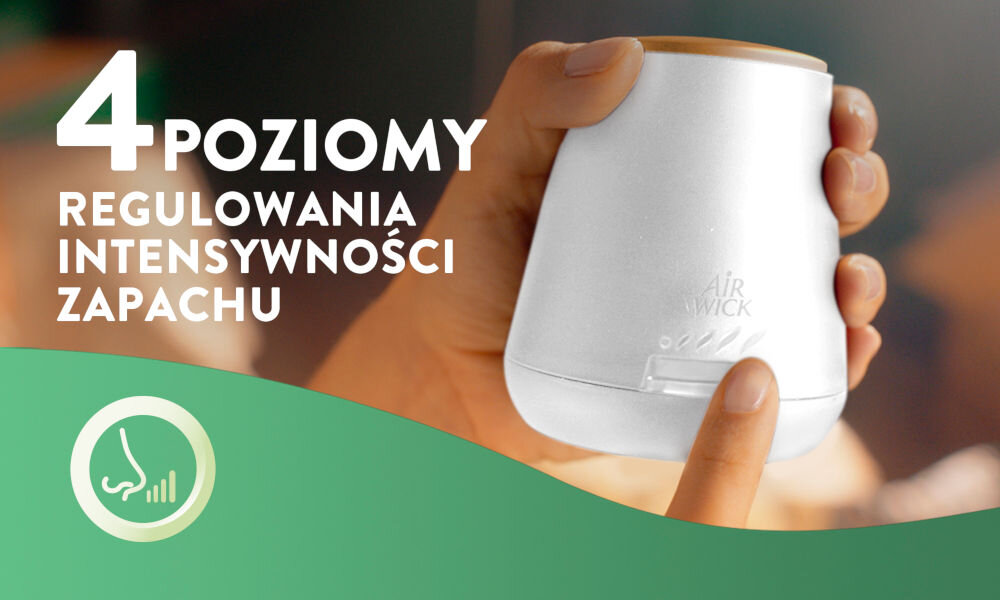 Wkład do odświeżacza powietrza AIR WICK Aromatyczna Mgiełka Relaks Jaśmin, zielona herbata i kwiat lotosu 20 ml 4 poziomy intensywności