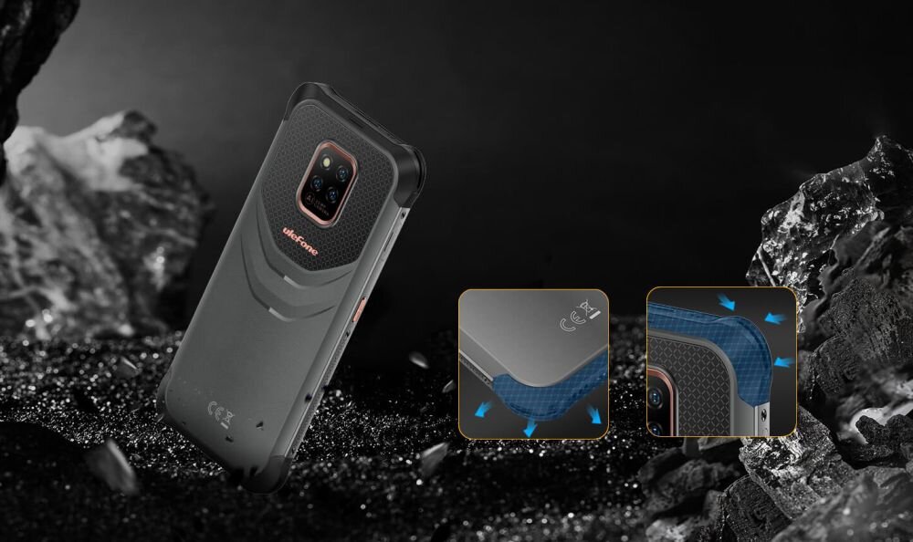Smartfon ULEFONE Power Armor 14 Pro ekran bateria aparat procesor ram pamięć pojemność rozdzielczość zdjęcia filmy opis dane cechy blokady system łączność wifi bluetooth obudowa szkło odporność porty muzyka transfer sieć przekątna matryca waga czujniki oled amoled ips