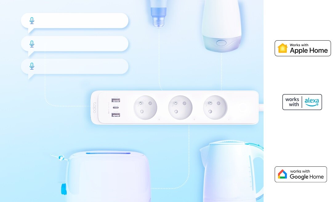Przedłużacz TP-LINK TAPO P300 użytek wewnętrzny praktyczny niezbędny aplikacja zasilanie zdalne sterowanie