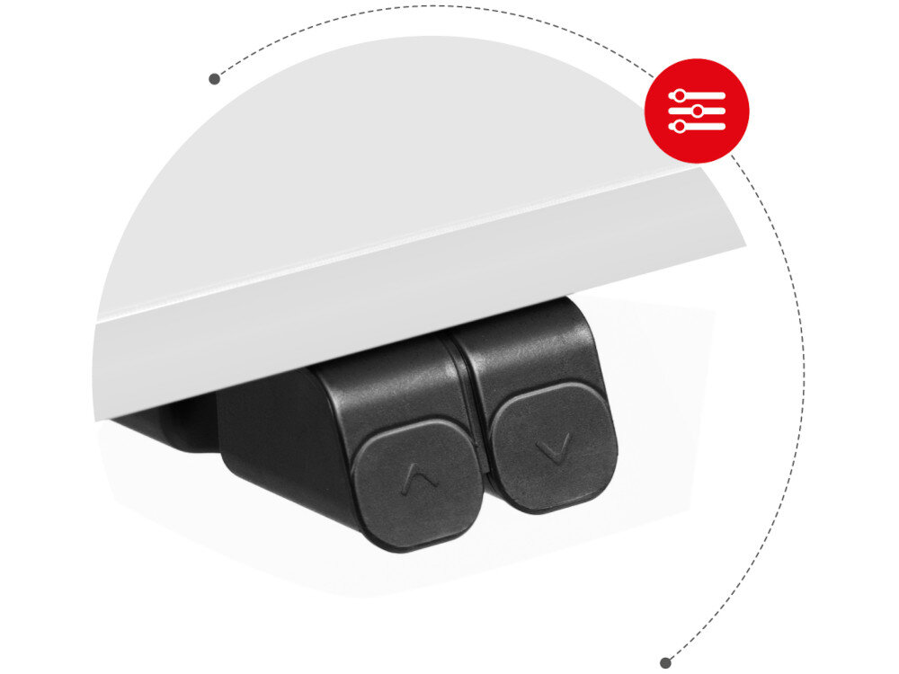 Biurko HUZARO Hero 8.0 Biały obsługa przyciski panel