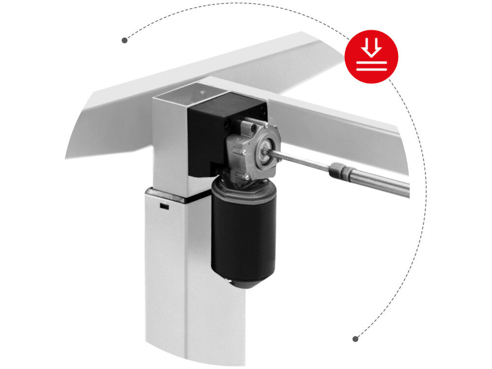 Biurko HUZARO Hero 8.0 Biały silnik obciążenie głośność