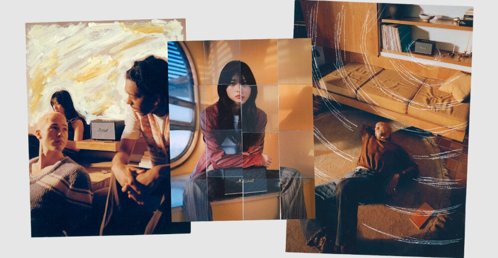 MARSHALL Acton III głośnik mobilny łatwe parowanie obsługa Bluetooth regulacja basów, głośn8ik stojący na blacie w pomieszczeniu