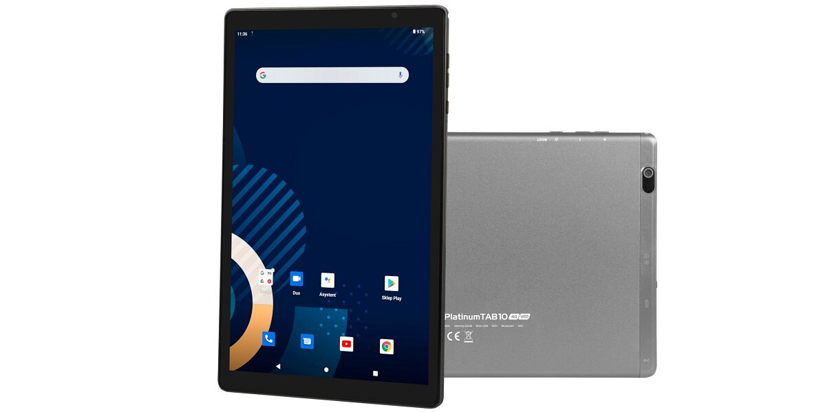 Tablet BLOW Platinum Tab V22 10.1 4/64 GB LTE Wi-Fi Szary GPS android multi-Touch ekran rozdzielczość przekątna wymiary waga aparat Autofocus mikrofon karta graficzna praca rozrywka procesor głośnik akumulator pamięć RAM