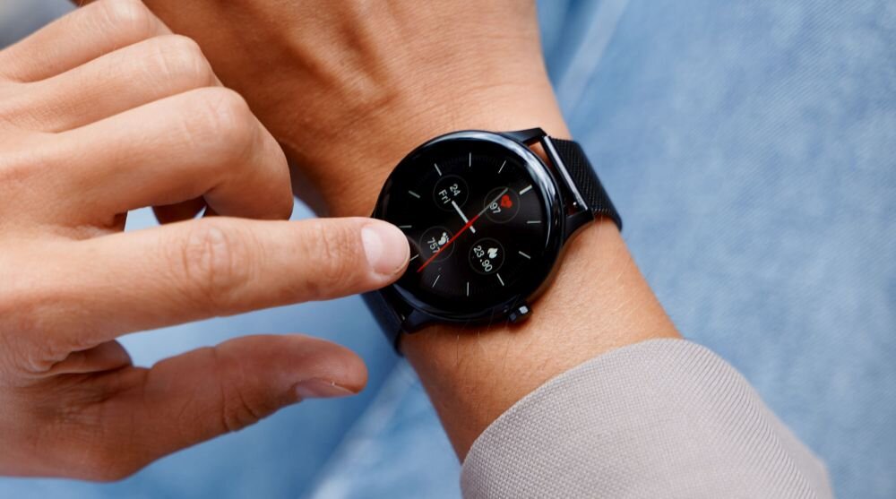 Smartwach GARETT Classy ekran bateria czujniki zdrowie sport pasek ładowanie pojemność rozdzielczość łączność sterowanie krew puls rozmowy smartfon aplikacja