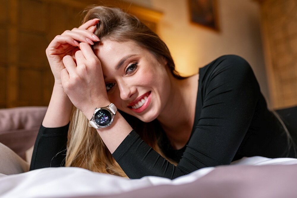 Smartwatch GARETT Women Naomi trening ćwiczenia sport kalorie puls tętno monitor zdrowia 