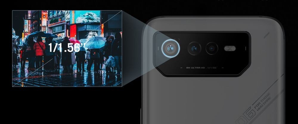 Smartfon ASUS ROG Phone 6  ekran bateria aparat procesor ram pamięć pojemność rozdzielczość zdjęcia filmy opis dane cechy blokady system łączność wifi bluetooth obudowa szkło odporność porty muzyka transfer sieć przekątna matryca waga czujniki