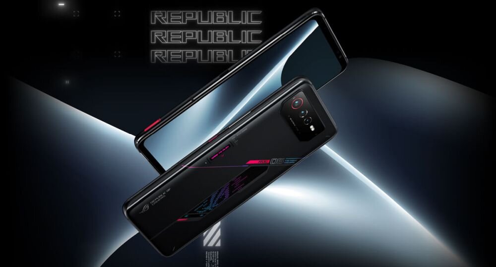 Smartfon ASUS ROG Phone 6  ekran bateria aparat procesor ram pamięć pojemność rozdzielczość zdjęcia filmy opis dane cechy blokady system łączność wifi bluetooth obudowa szkło odporność porty muzyka transfer sieć przekątna matryca waga czujniki