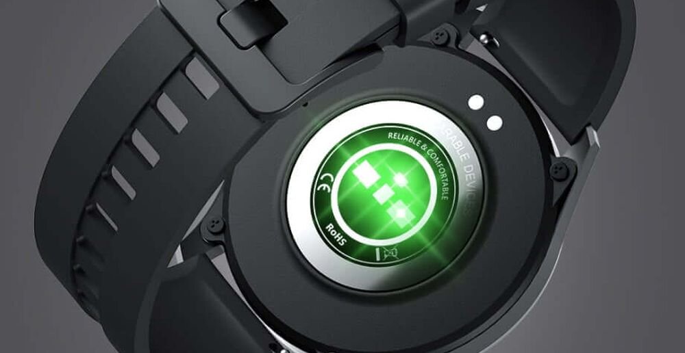 Smartwatch MAXCOM FW54 Iron ekran bateria czujniki zdrowie sport pasek ładowanie pojemność rozdzielczość łączność sterowanie krew puls rozmowy smartfon aplikacja 